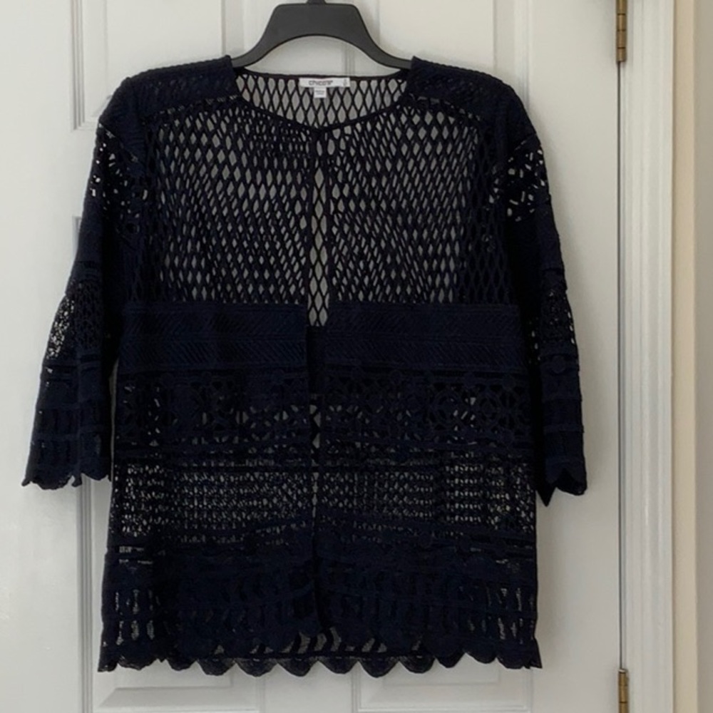 Midnight Blue Lace Topper